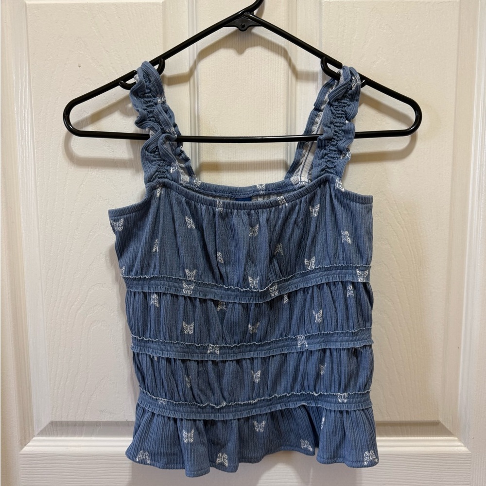 Old Navy Girls Smocked Butterfly Tank Top